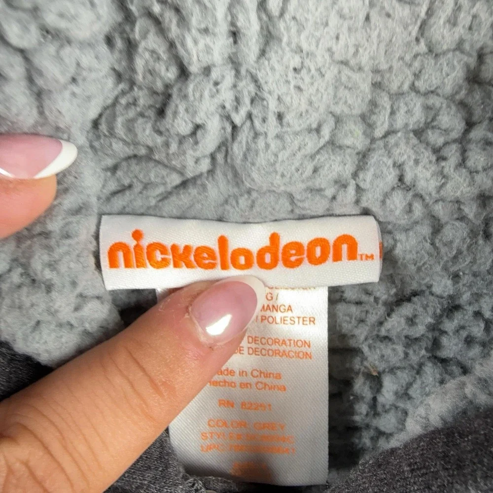 Nickelodeon Hoodie Sweatshirt Unisex Kids 4 Gray Fleece Zip TMNT X-Treme Turtles